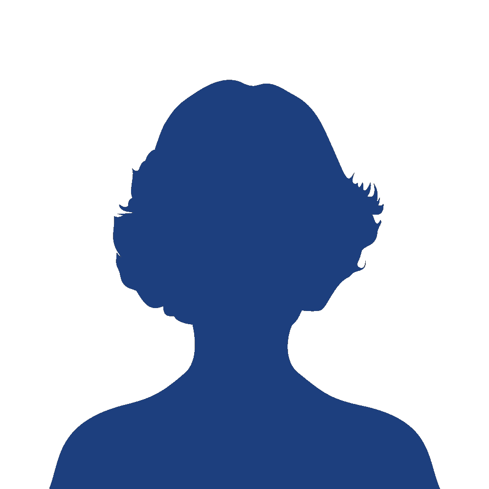Untagged silhouette of a woman in dark blue.