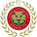 Bishop Auckland FC crest featuring a green and gold emblem with a football and laurel wreath, representing the historic football club in County Durham, UK.