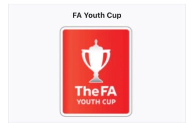 FA Youth Cup logo featuring a trophy with "The FA" and "Youth Cup" text, promoting youth football competitions in England.
