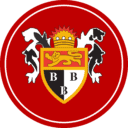 Historic Bishop Auckland Football Club emblem with team crest and traditional colours.