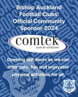 Bishop Auckland FC official community sponsor 2024, promoting safe, fun, and enjoyable physical activities for fans and players at the historic football club in County Durham.